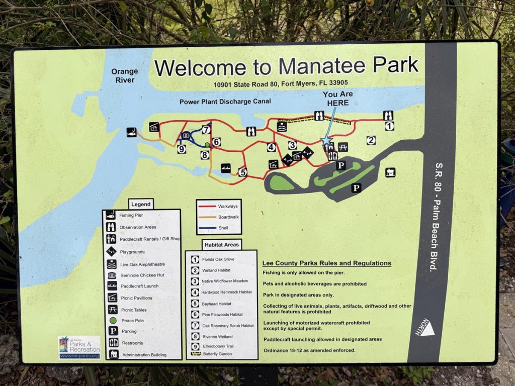 Map of Manatee Park, Fort Myers, Florida