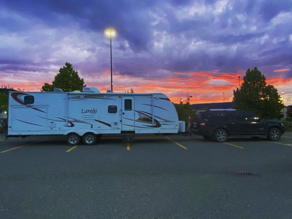 Camping in a Walmart Parking lot