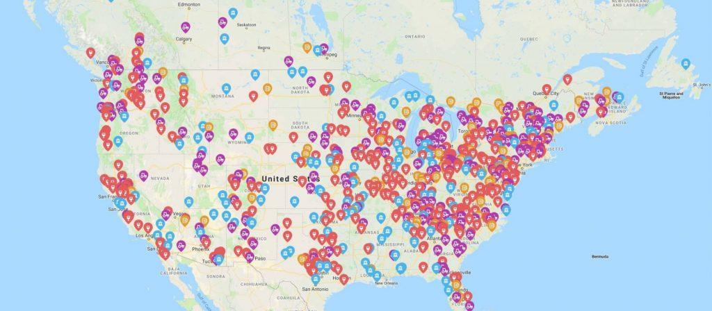 Harvest Hosts map