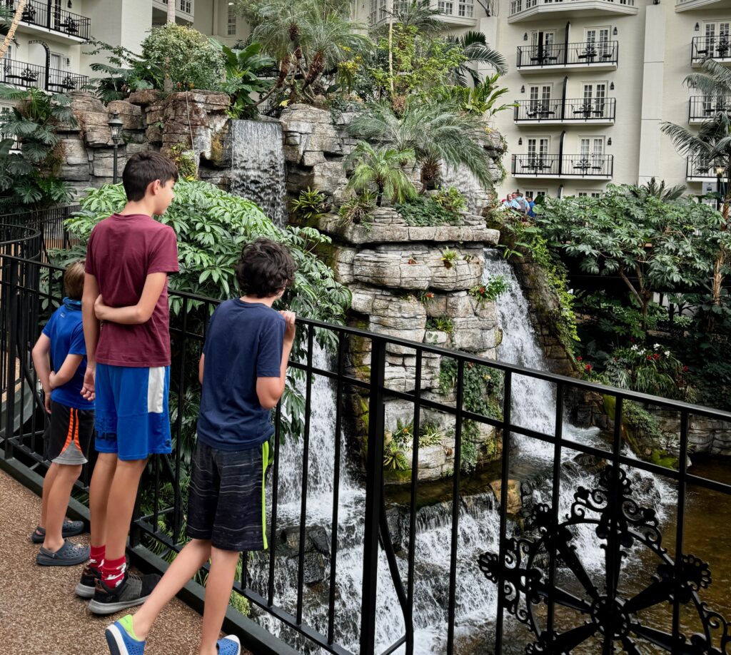 A huge waterfall in Gaylord Opryland