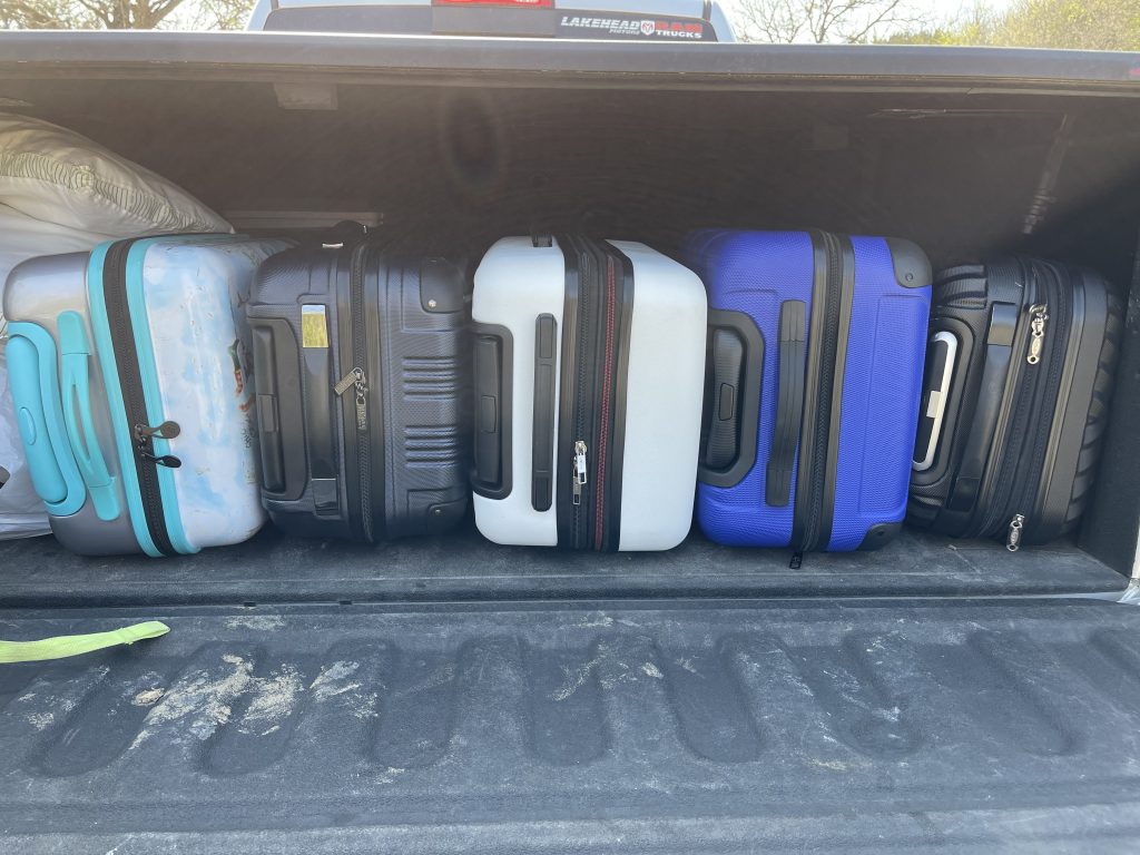 Luggage for our family trip to Europe