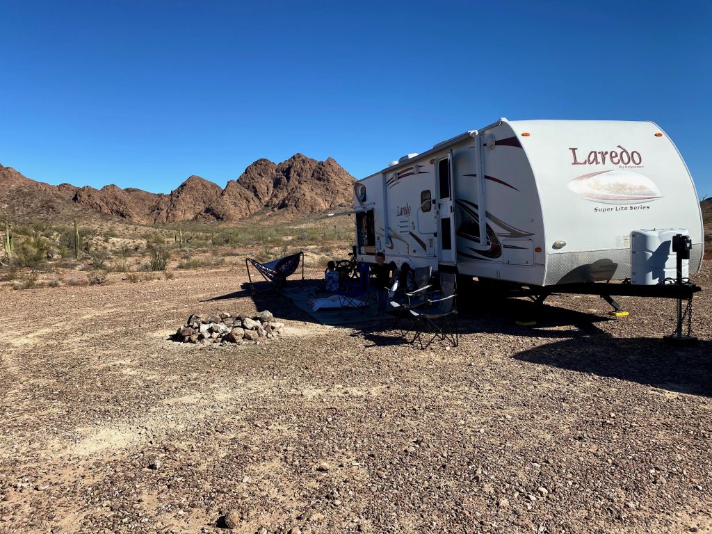 Camping at Kofa National Wildlife Refuge on BLM land