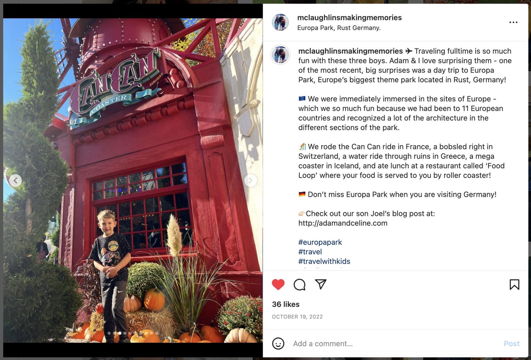 The can can coaster at Europapark