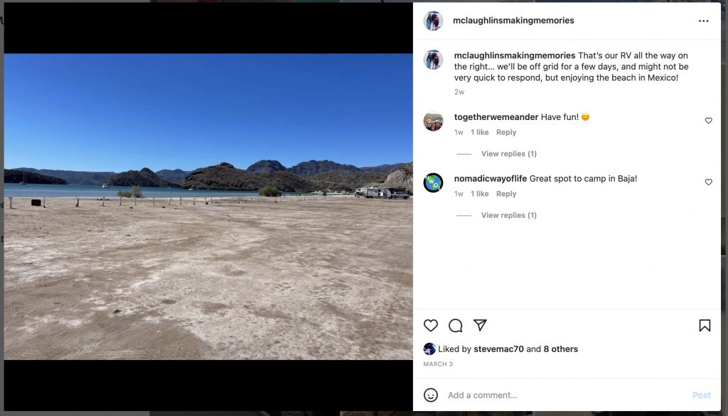 RVing on Santispak Beach, Baja Mexico