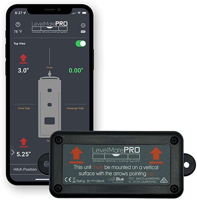 level mate pro for leveling an RV with bluetooth