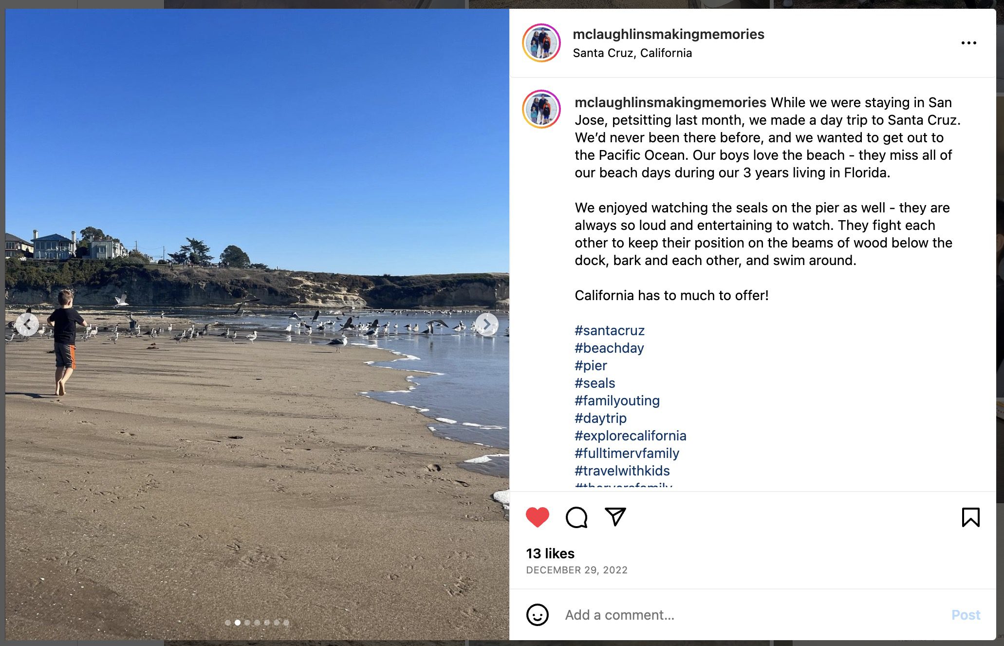 Visiting Santa Cruz while RVing near San Jose Petsitting in our RV near Santa Cruz