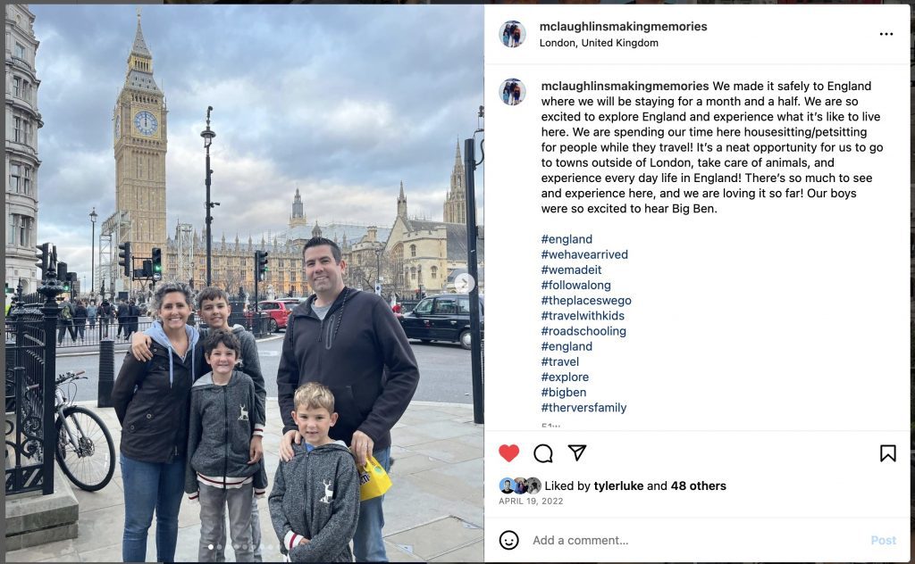 Picture in front of Big Ben, London, England