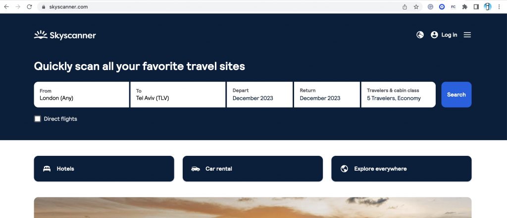 cheap flights on skyscanner