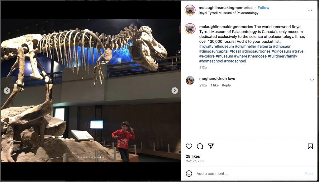 Royal Tyrrell Dinosaur museum in Drumheller, Alberta