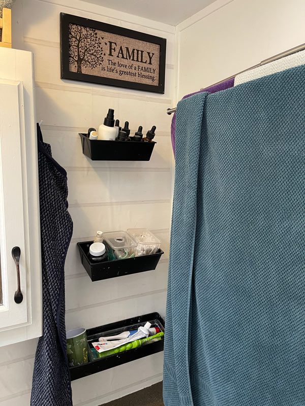 DIY Shelves for an RV Bathroom