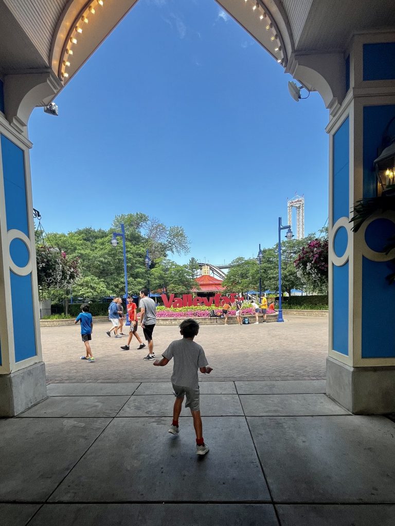 Ian at the entrance to ValleyFair in Minnesota!