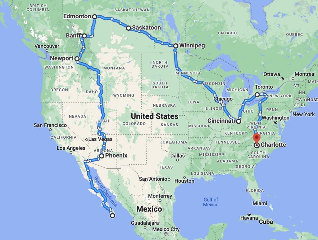 Our road trip map for 2023