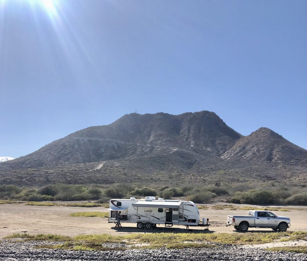 keeping our RV cool near the beach in Mexico