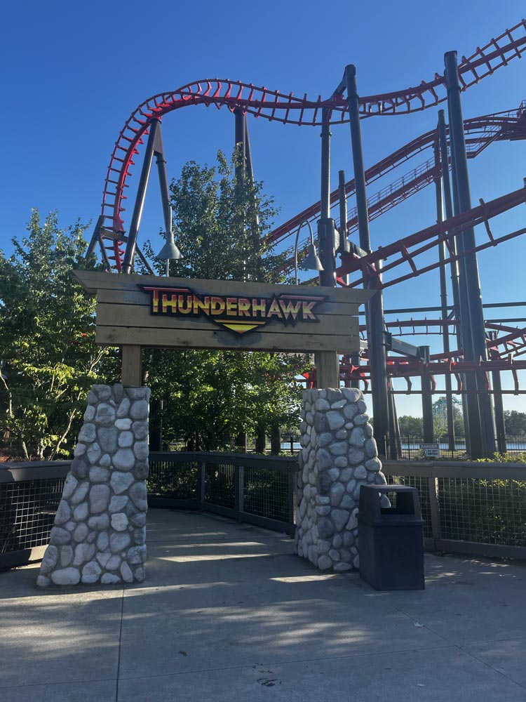 thunderhawk rollercoaster at Michigan's Adventure