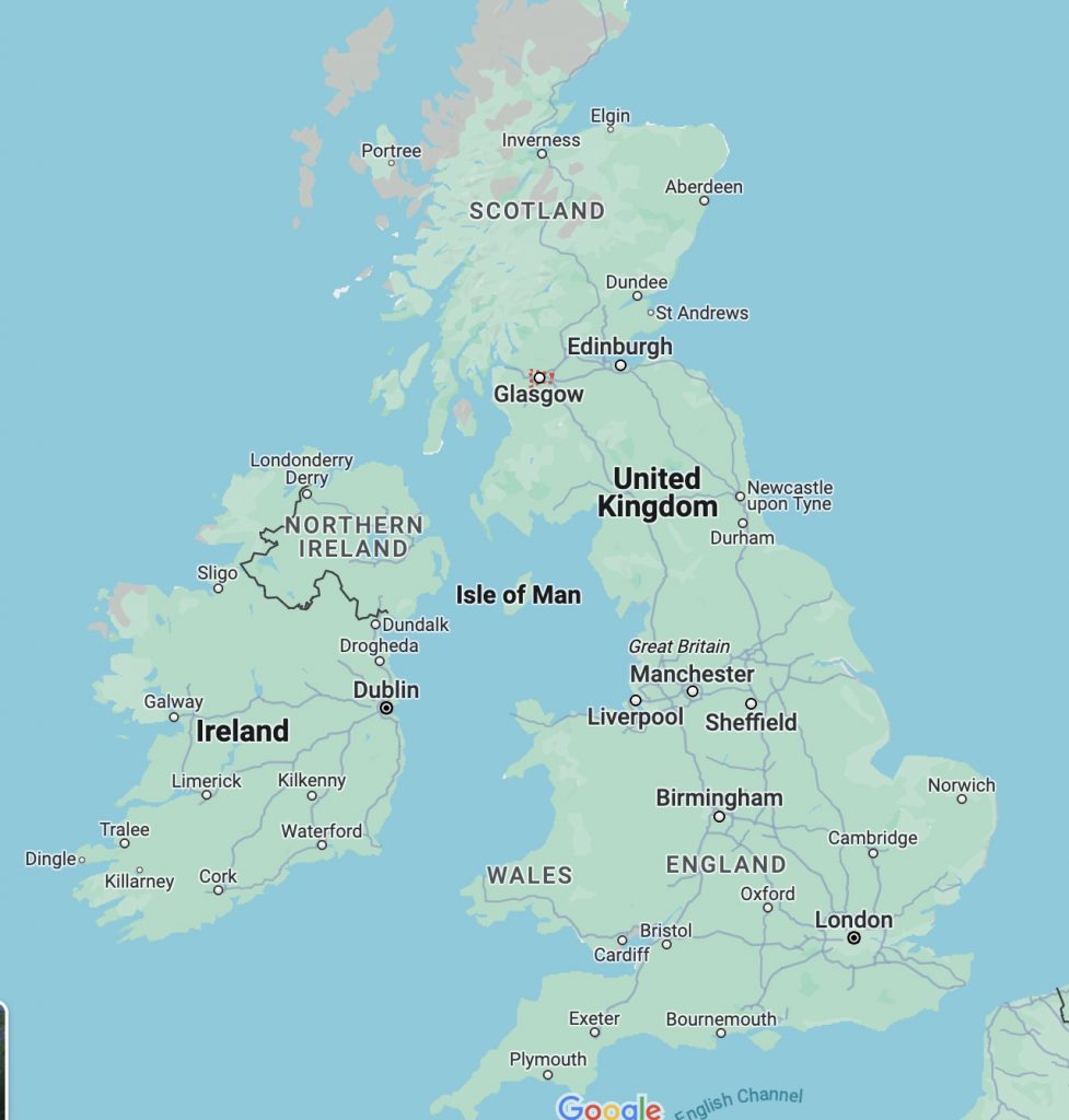 Where is Glasgow? A map of the UK