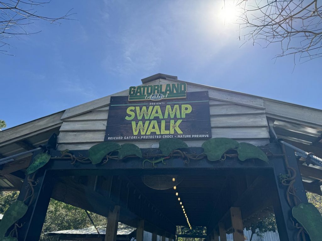 The swamp walk at Gatorland, Orlando, Florida