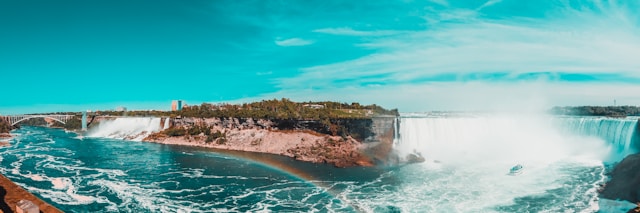 The view of Niagara Falls from the Canadian side