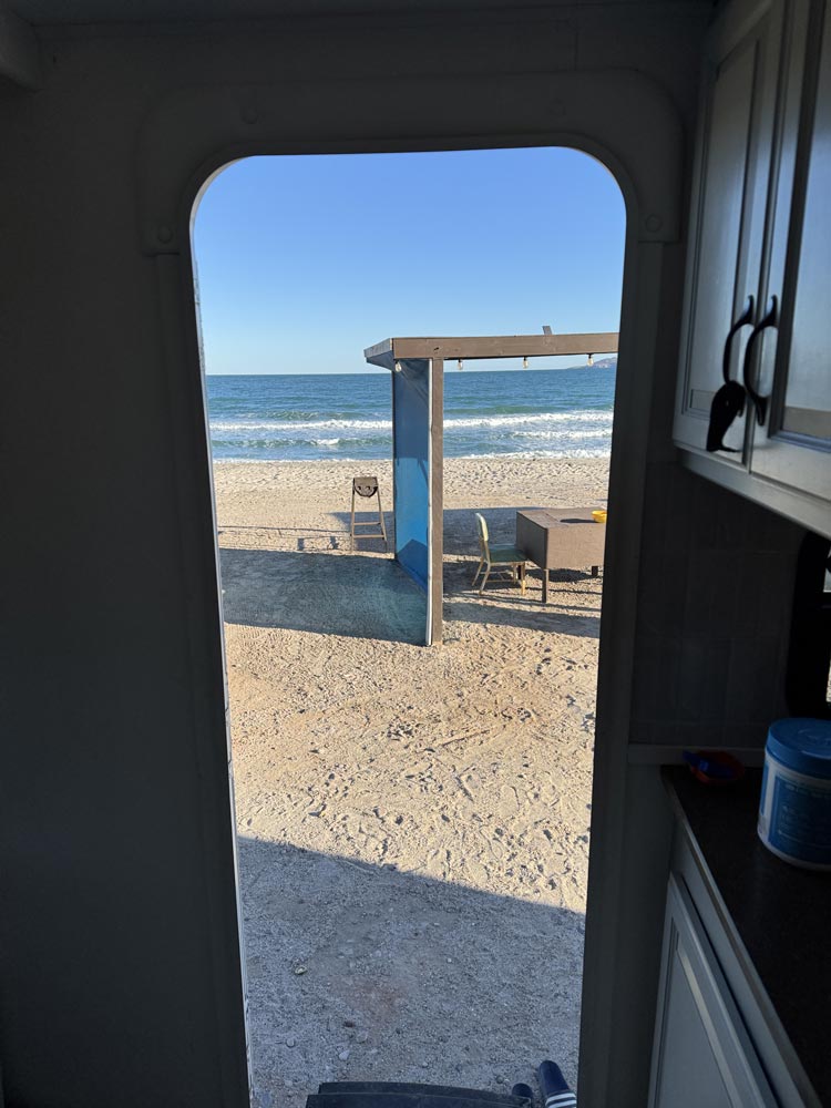 RVing as a family at the beach