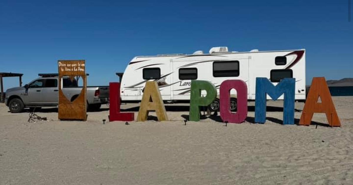 Campo La Poma beach camping in baja