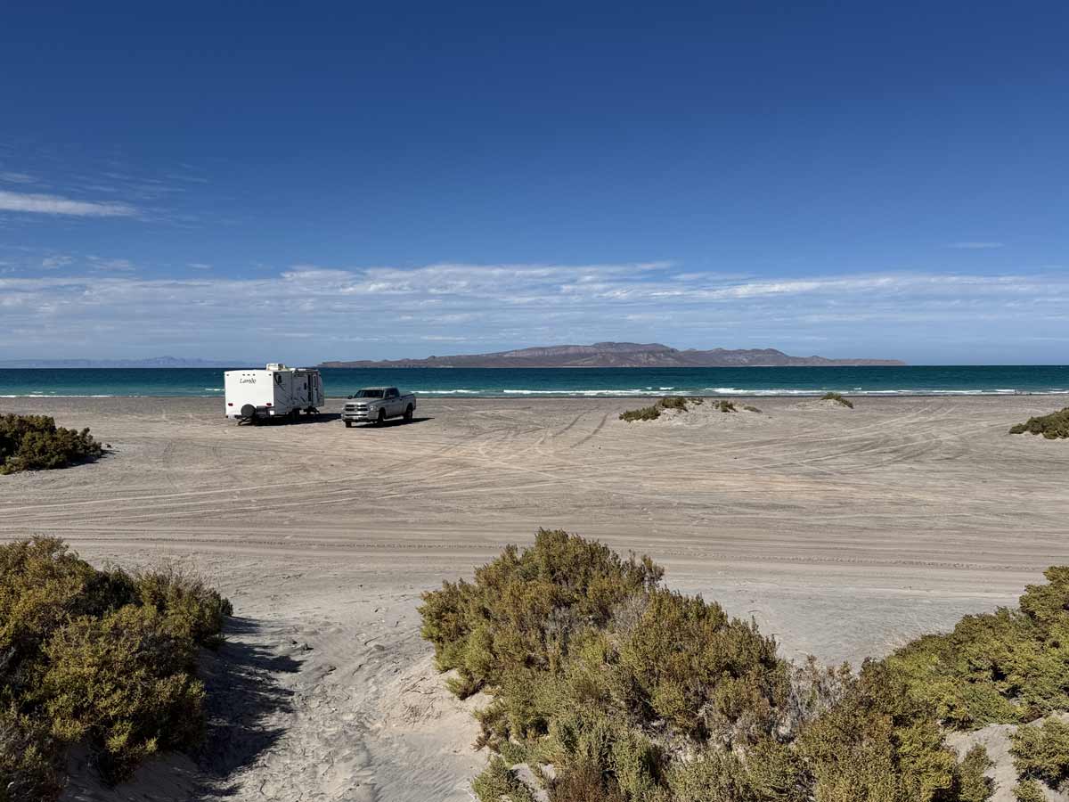 There's plenty of space at Tecolote Beach to RV