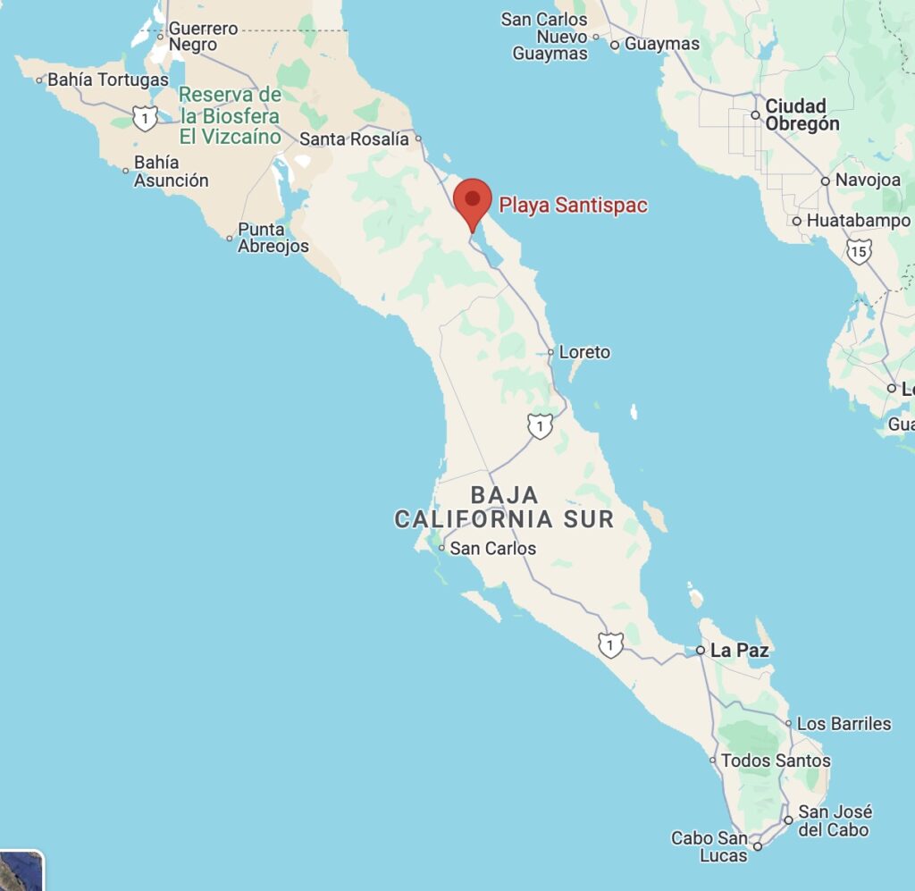 Where is Santispac? Just south of Mulege in Baja