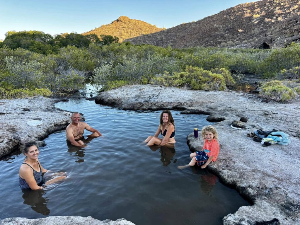 Natural hot springs at Santispac