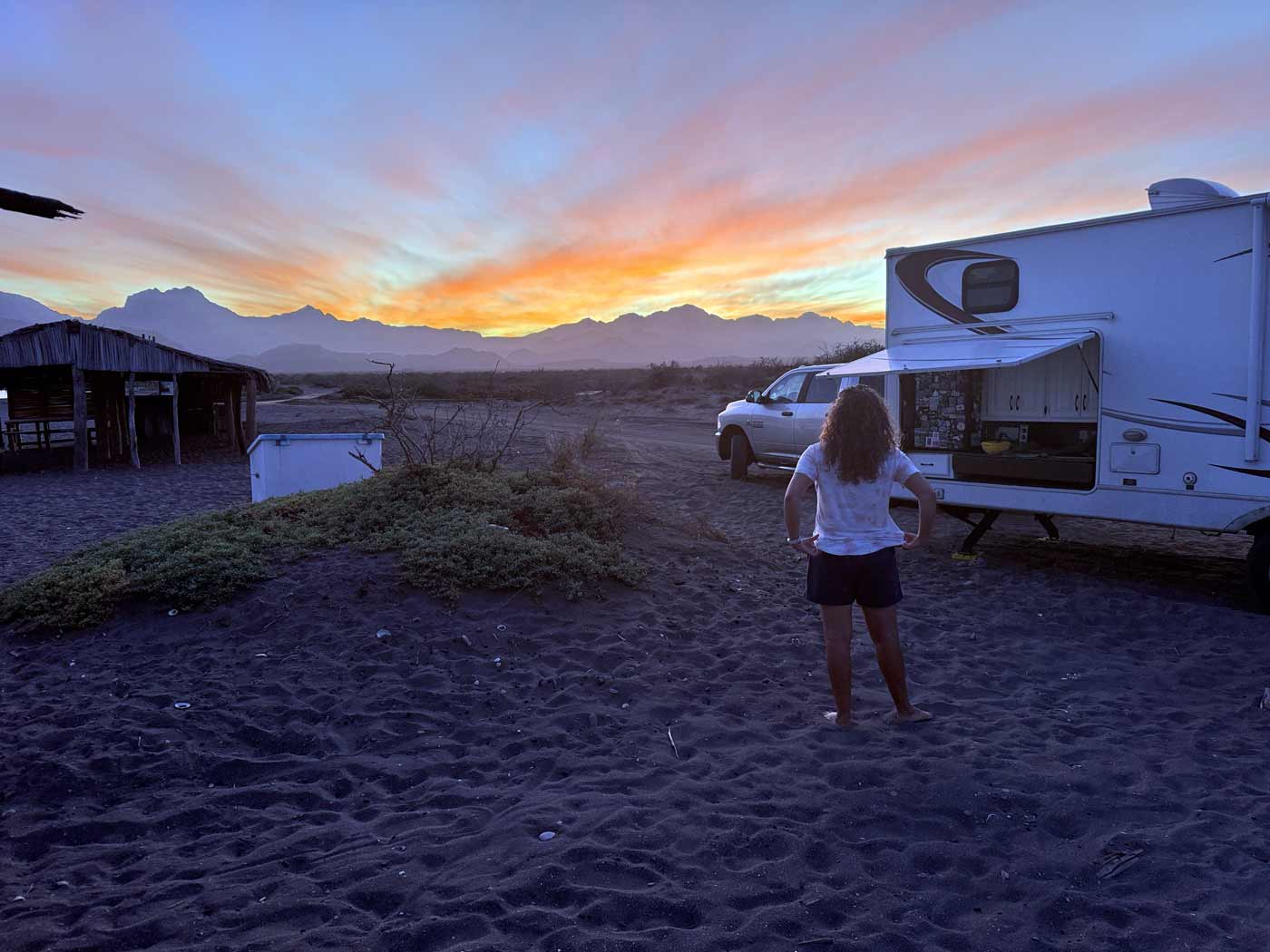 Sunsets at the beach near Loreto