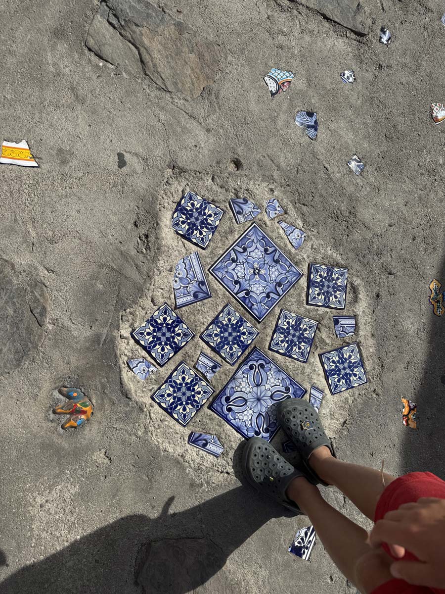 Artwork in the sidewalk in Todos Santos