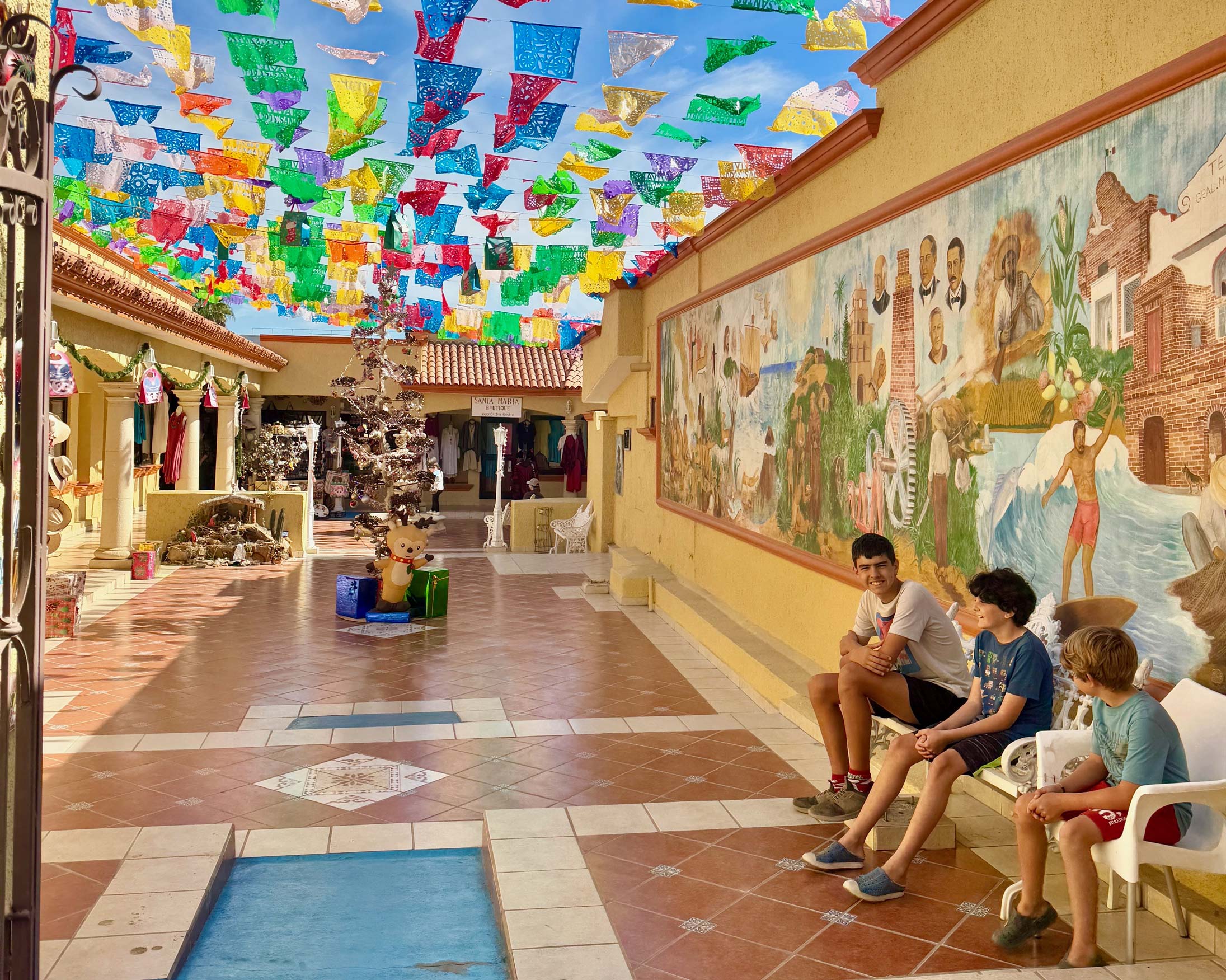 visiting an outdoor mall in Todos Santos