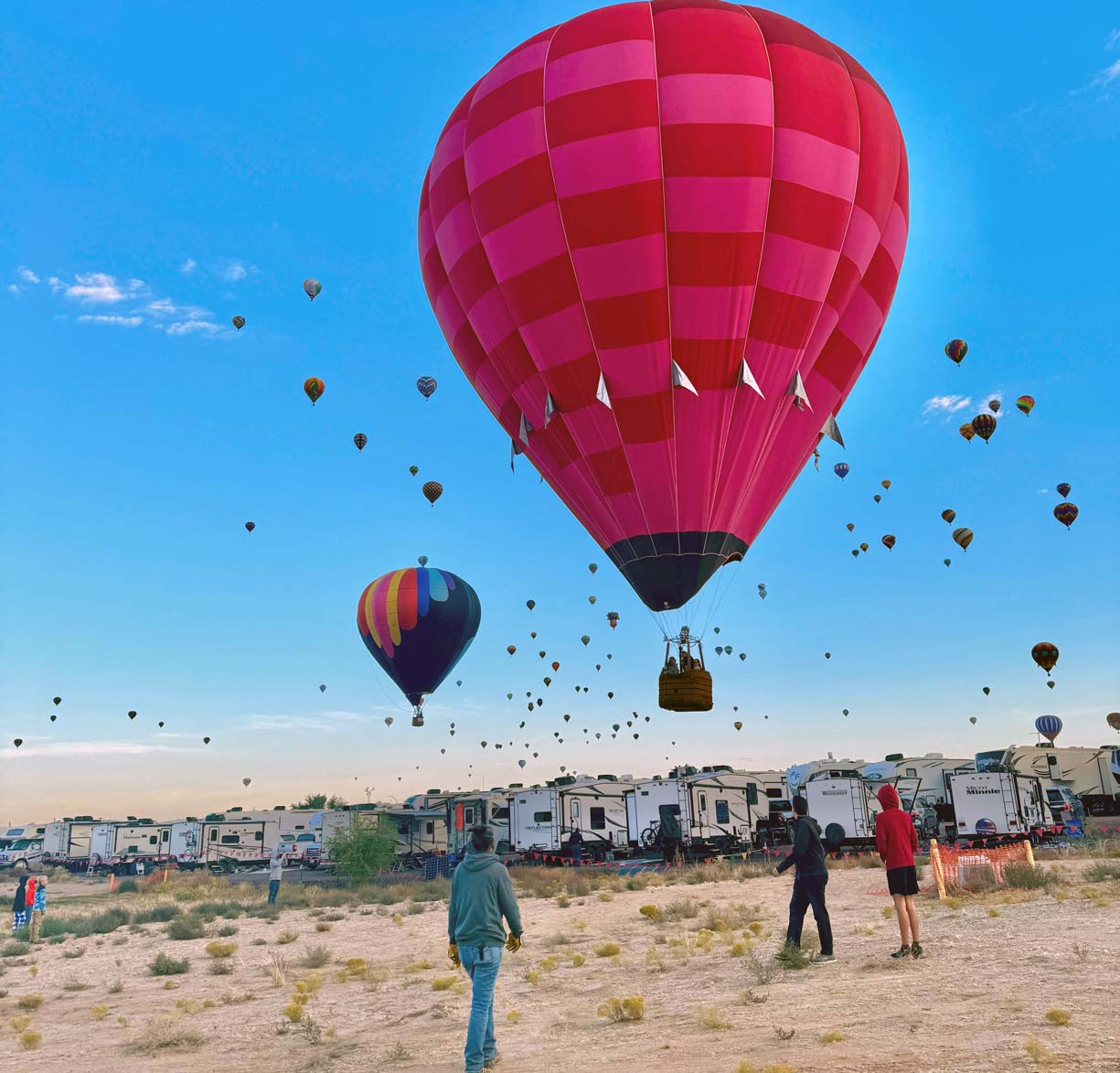 We loved catching the balloons at the fiesta