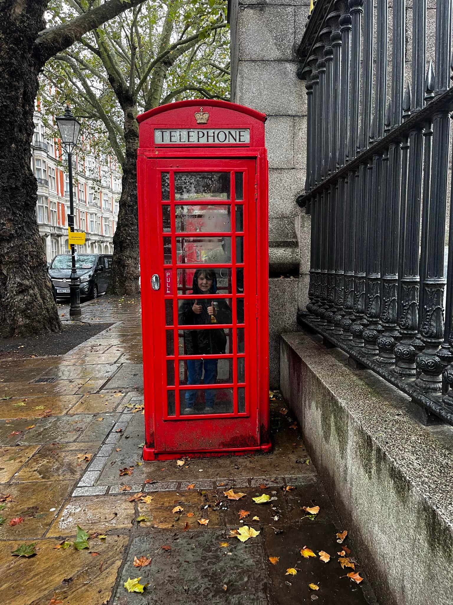 Visiting a phonebooth in London while house sitting in Europe