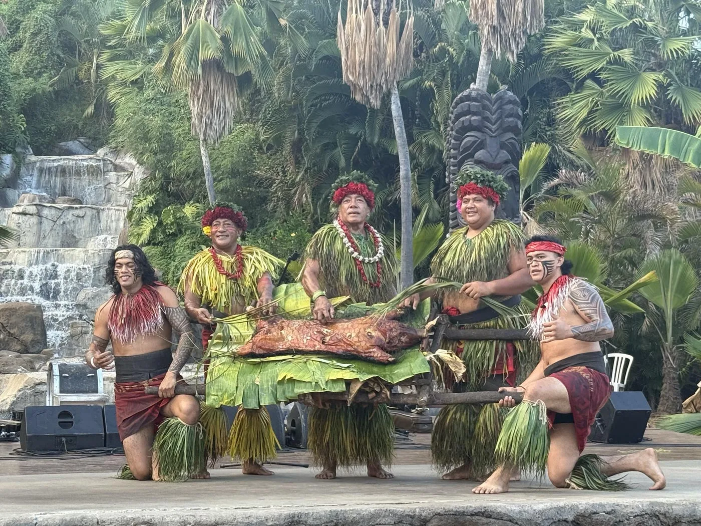 Chief's Luau hawaiian feast featured BBQ pork