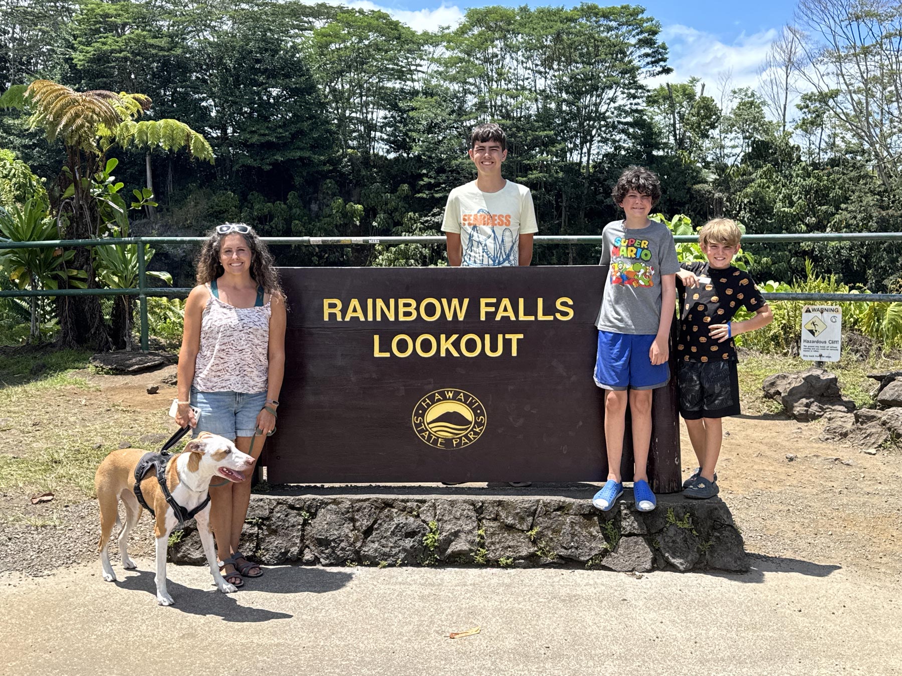 Visiting waterfalls on the big island while pet sitting in Hawaii