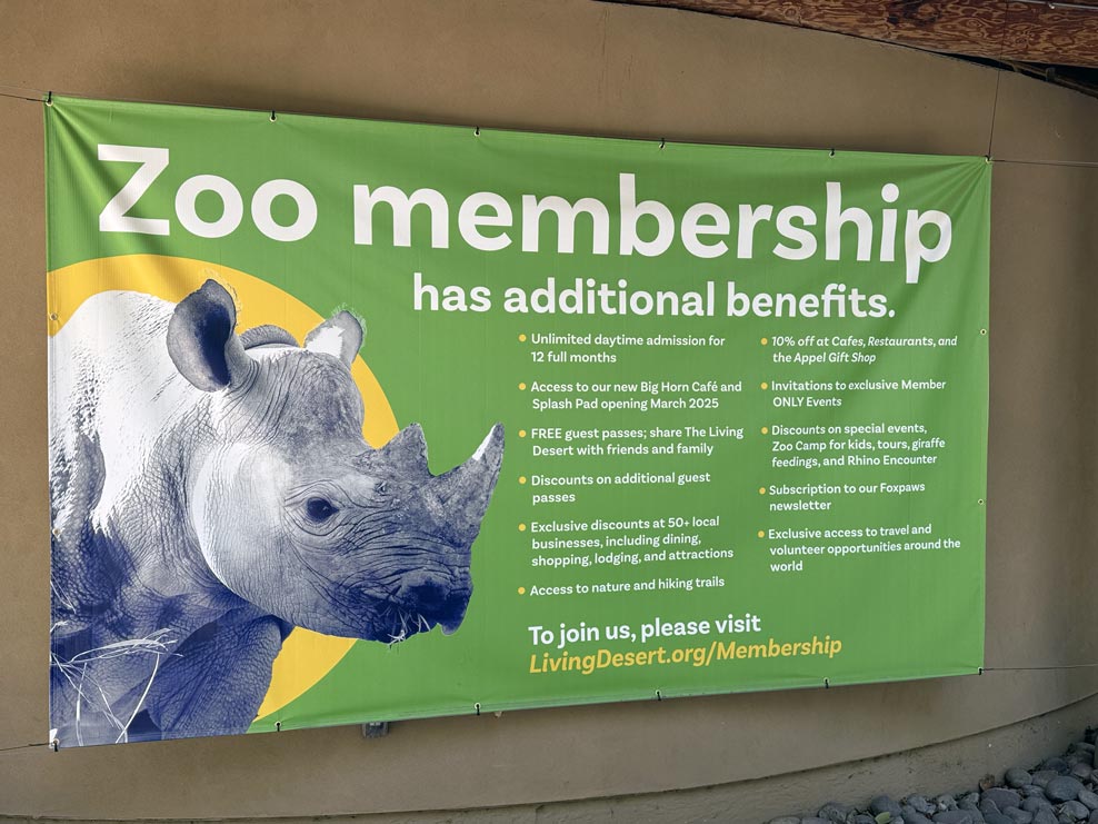 Living Desert Zoo Membership benefits