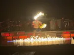 Fire dancing in Waikiki at Rock a hula show