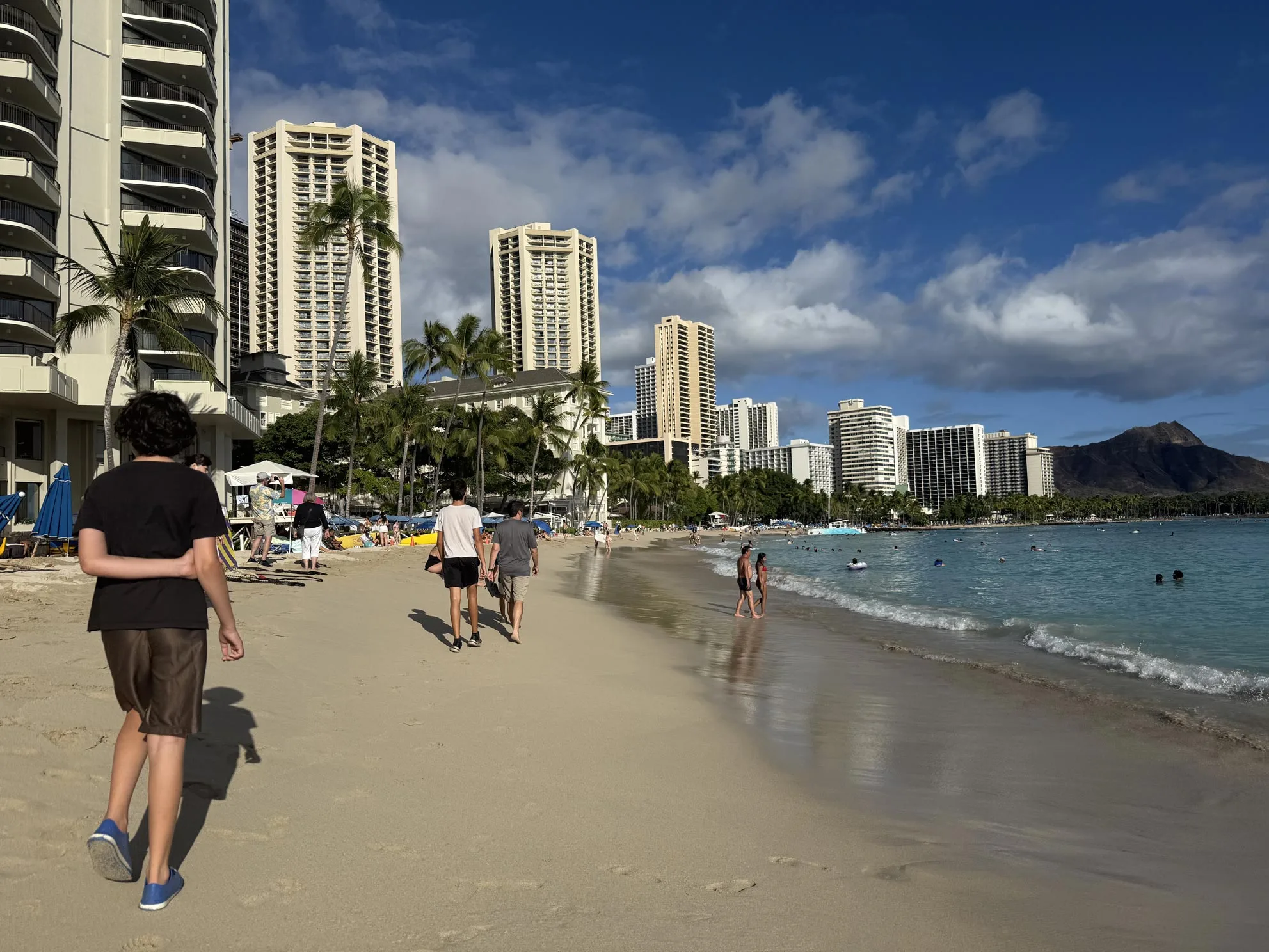 Waikiki beach with diamond head in the background