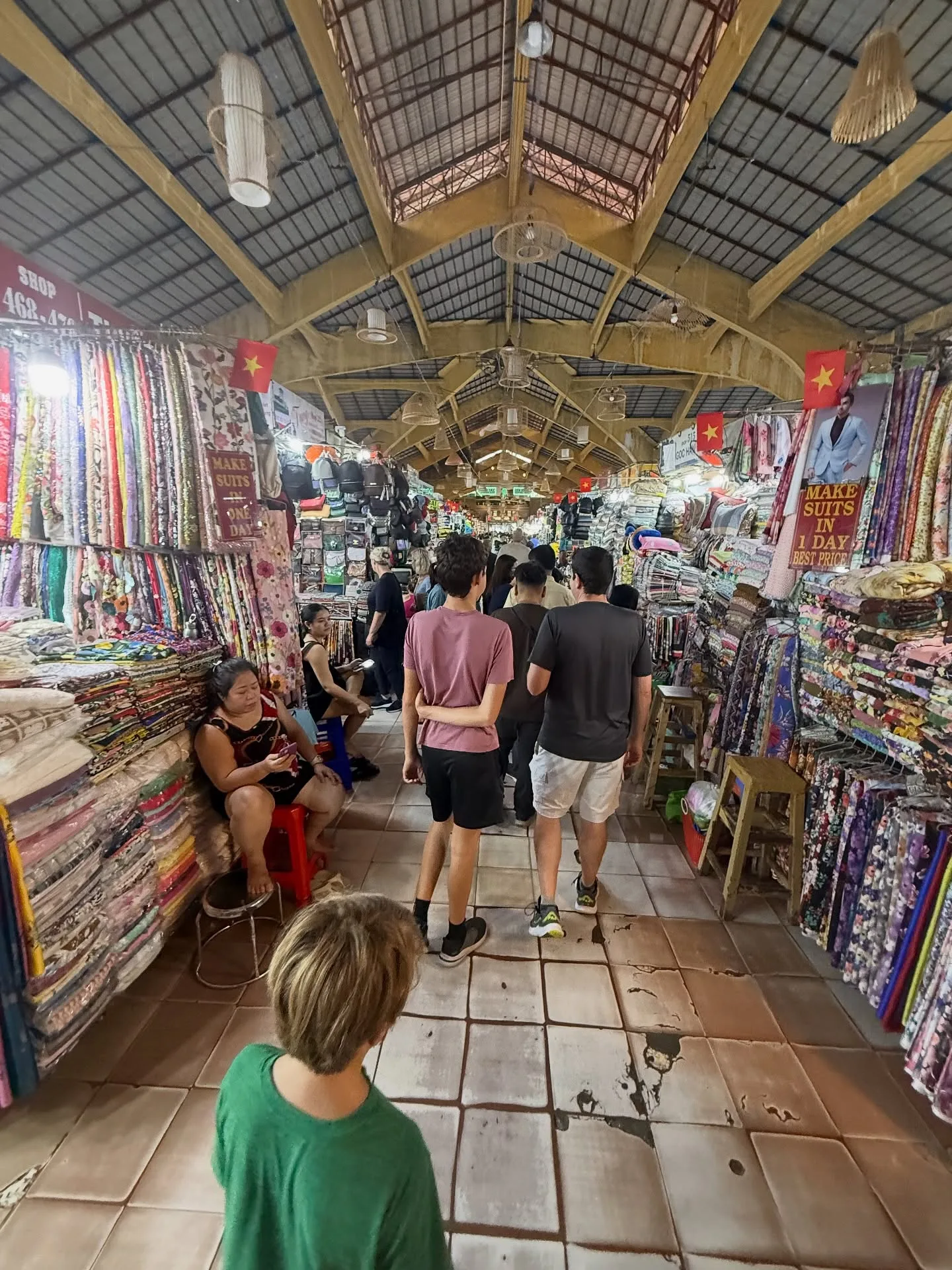 Visiting ben thanh market ho chi minh with kids