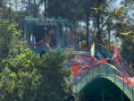 Spraying down the rainbow slide at Sapa Green Valley