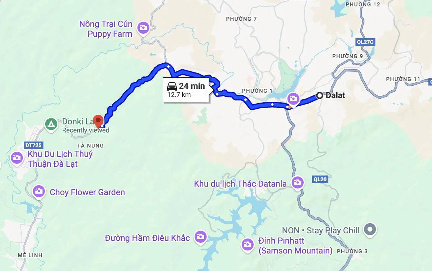 Mario Kart is not walkable from Dalat