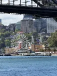 Spotting Luna Park across the harbour