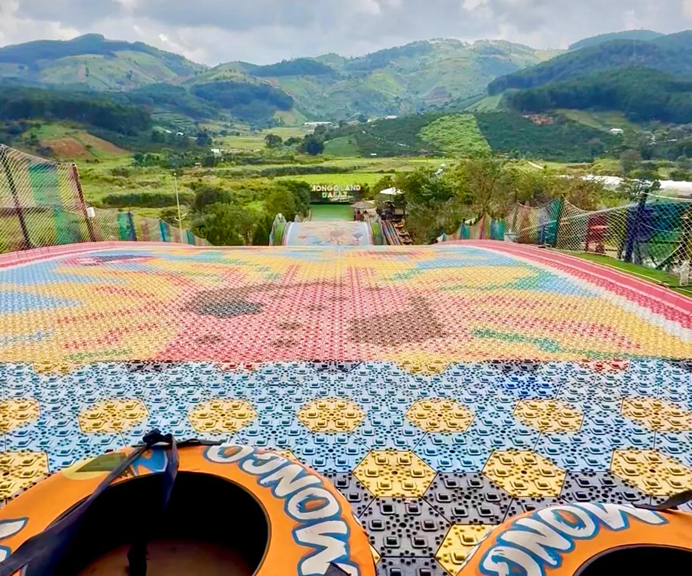 Mongoland Dalat has the largest rainbow slide in Vietnam