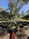 Tire maze challenge at Outback Splash in Perth