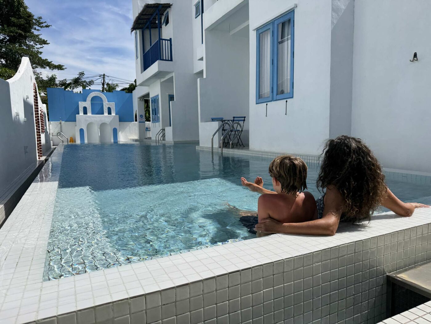 Enjoying every minute of the Santorini Hideaway Pool in Ipoh