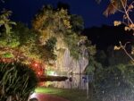 Limestone rock lit up at night at Tui Blue The Haven Hotel Ipoh